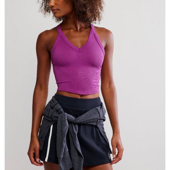 🆕 FP MOVEMENT All Clear V Neck Cami / Deep Mulberry - Picture 2 of 8